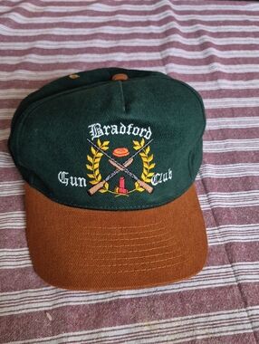 OTTO Bradford Gun Club Two-Tone Cap in Forest Green & Brown